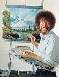 Picture of who said We don't make mistakes, just happy little accidents.